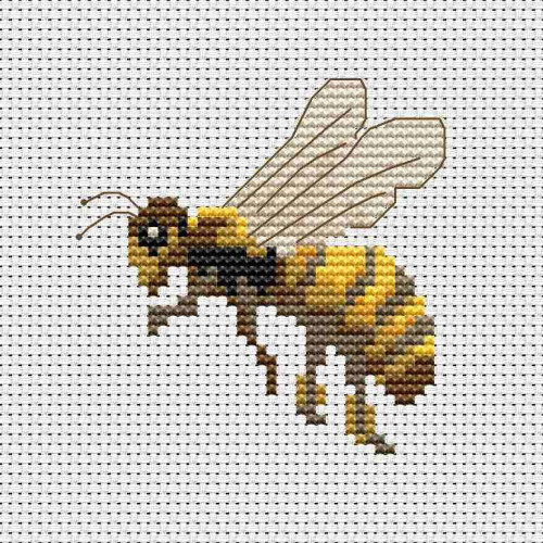 Honey Bee cross stitch chart by Mamie Designs for Caronie
